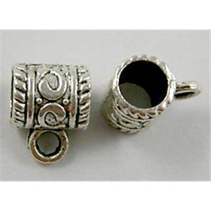 Tibetan Silver hangers, 7mm dia, 8.5mm high, hole:6mm