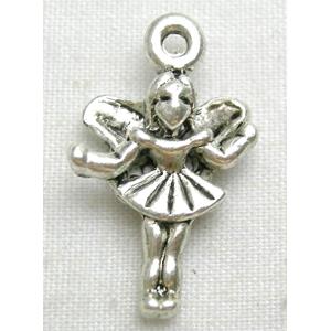 tinkerbell pendants, Tibetan Silver ballerina, 11.8x19mm