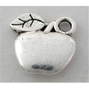 Tibetan Silver apple pendant Non-Nickel, 10x11mm