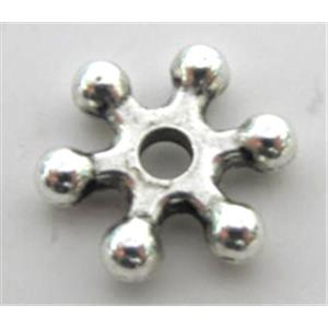 Tibetan Silver spacer, lead free and nickel free, Zinc alloy beads, 12mm dia