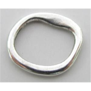 Tibetan Silver ring, Lead free and nickel Free, 11x13mm