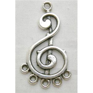 Tibetan Silver Charms Non-Nickel, 19mm wide, 33mm length