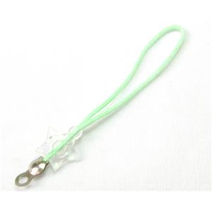 Mobile phone cord, chrysolite, 45mm circinal