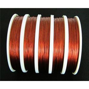 Jewelry binding wire, Tiger tail, red, approx 0.45mm, 70meters per roll