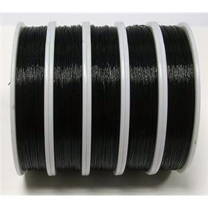 black Tiger steel tail, Jewelry binding wire, approx 0.45mm, 70meters per roll