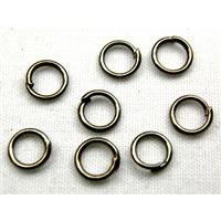 Jump Rings, iron, black, 6mm dia