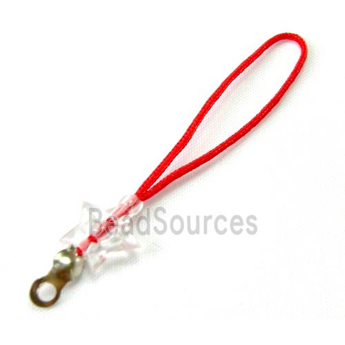 cellphone strap, string  hangers, red