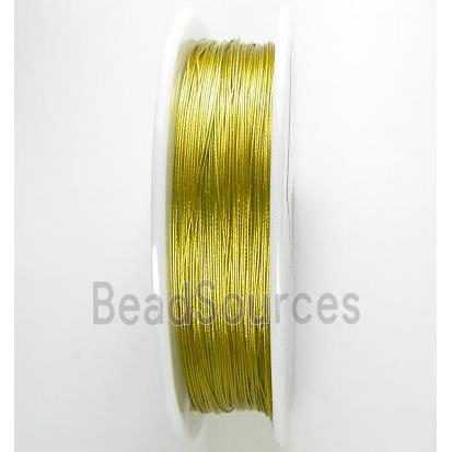 Jewelry binding wire, Tiger tail, golden