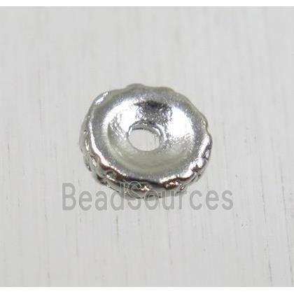 tibetan silver zinc beadcap, non-nickel