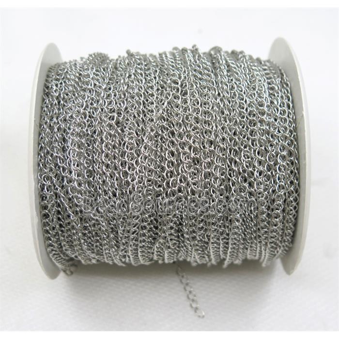 copper chain, platinum plated