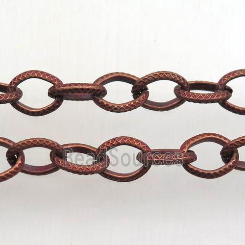 iron chain, antique red