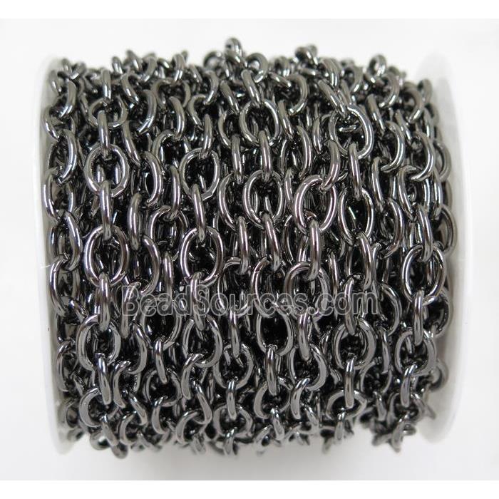 iron chain, black plated