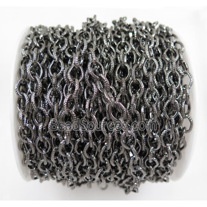 iron chain, black plated