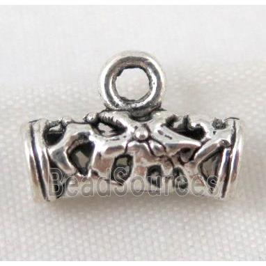 Tibetan silver hanger bead, Non-Nickel