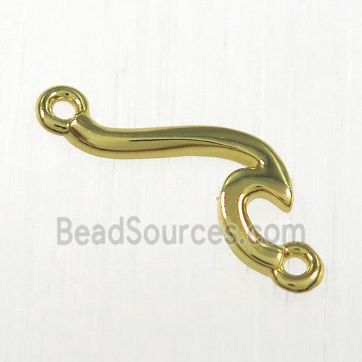 copper snake connector, gold plated