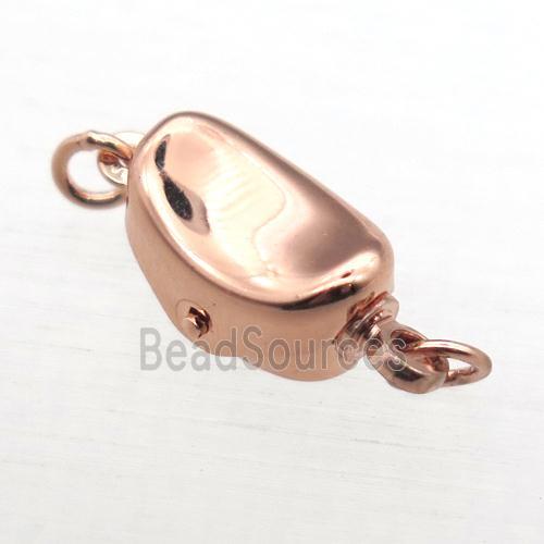 copper clip clasp, yuanbao, rose gold