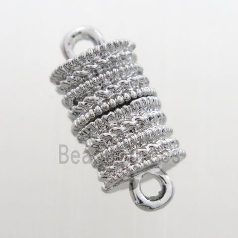 iron clasp, magnetic, platinum plated