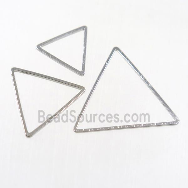 copper links, triangle, platinum plated