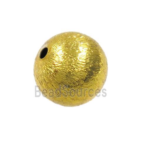 Brushed Copper Spacer Beads, round, gold plated