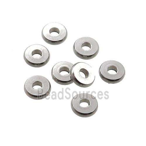 copper spacer beads, heishi, unfade, platinum plated