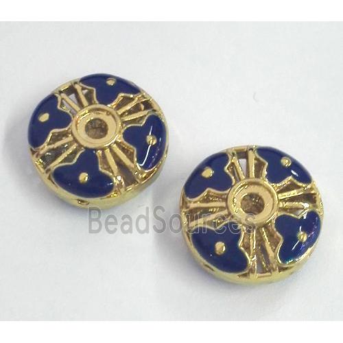 enameling copper spacer bead, flat round