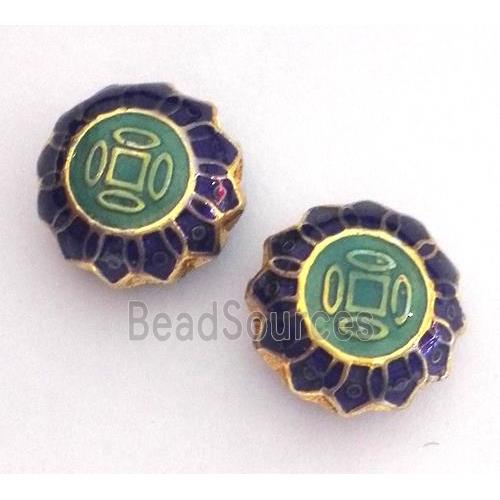 enameling copper spacer bead, flat round