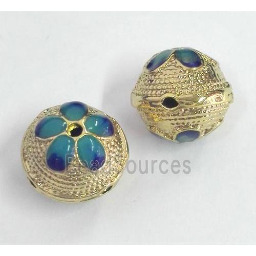 enameling copper spacer bead, colorfast