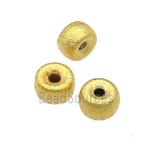 copper spacer rondelle beads, brushed, gold plated