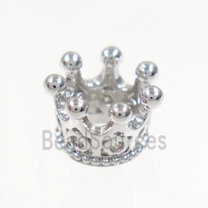 copper bead paved zircon, crown