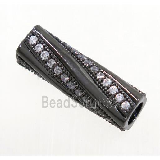 copper tube bead paved zircon