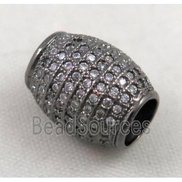 Zircon copper spacer bead, black