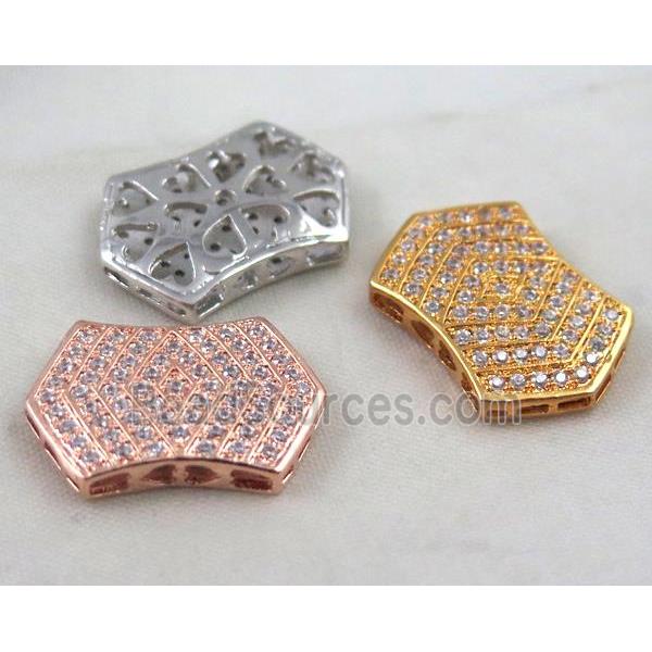 Zircon copper spacer bead, mix color