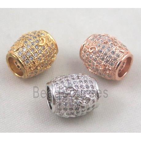 Zircon copper spacer bead, mixed color