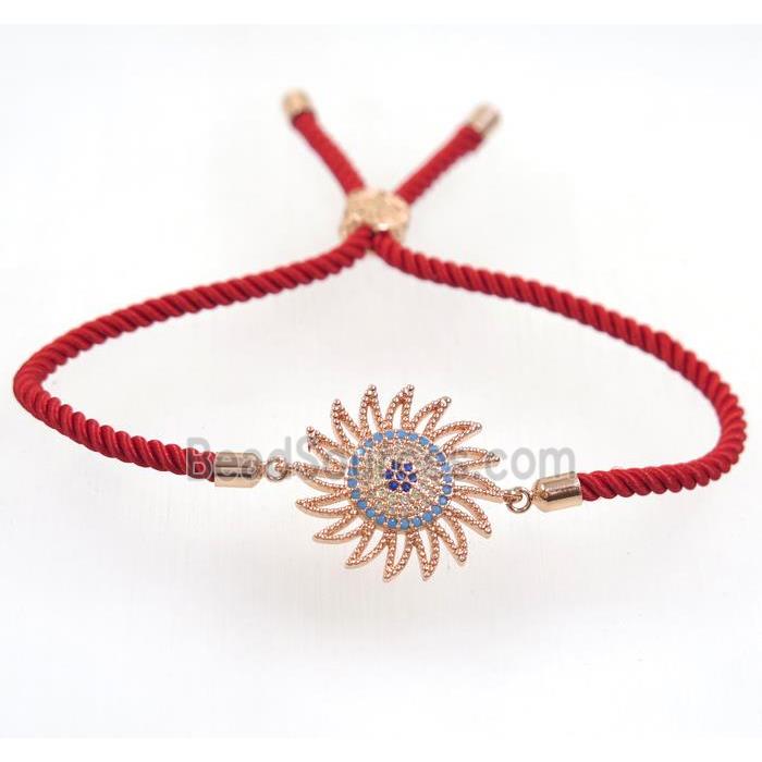 handmade bracelet with nylon wire, zircon bead