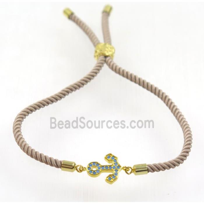 handmade bracelet with nylon wire, zircon bead