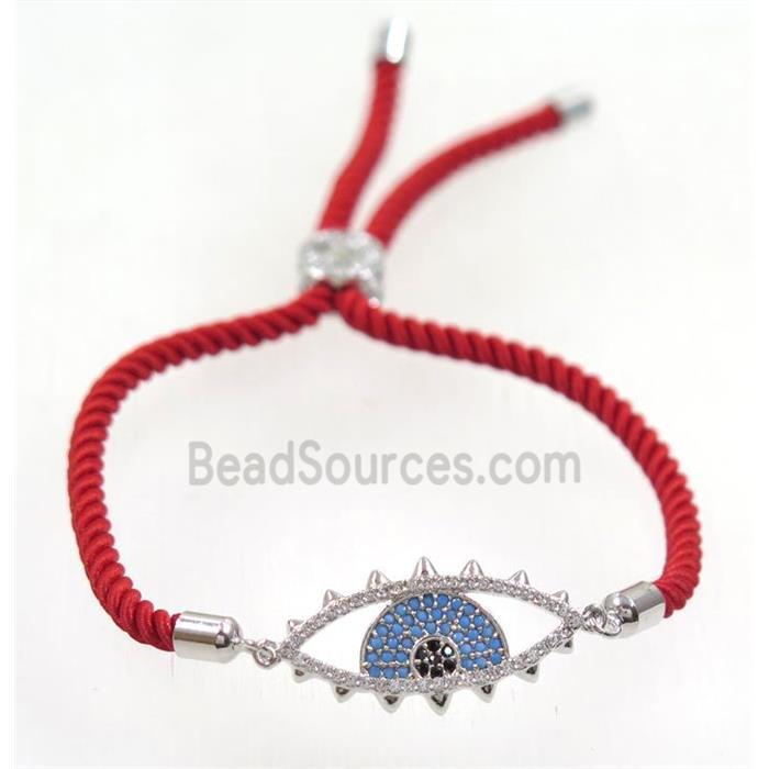 handmade bracelet with nylon wire, zircon bead