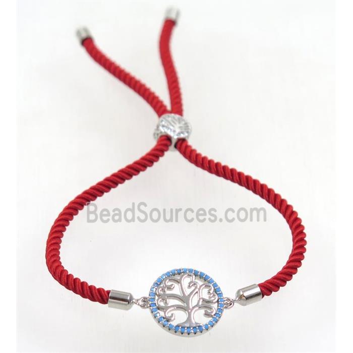handmade bracelet with nylon wire, zircon bead