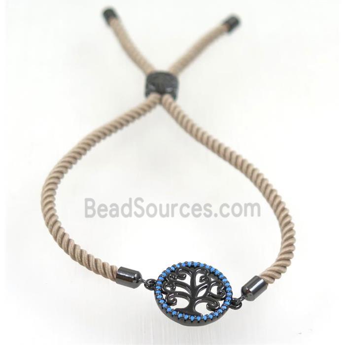 handmade bracelet with nylon wire, zircon bead