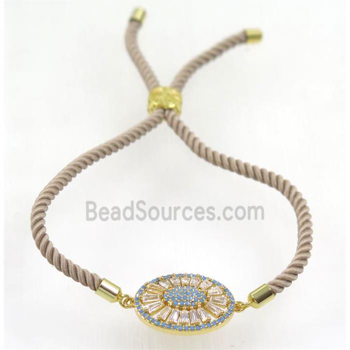handmade bracelet with nylon wire, zircon bead