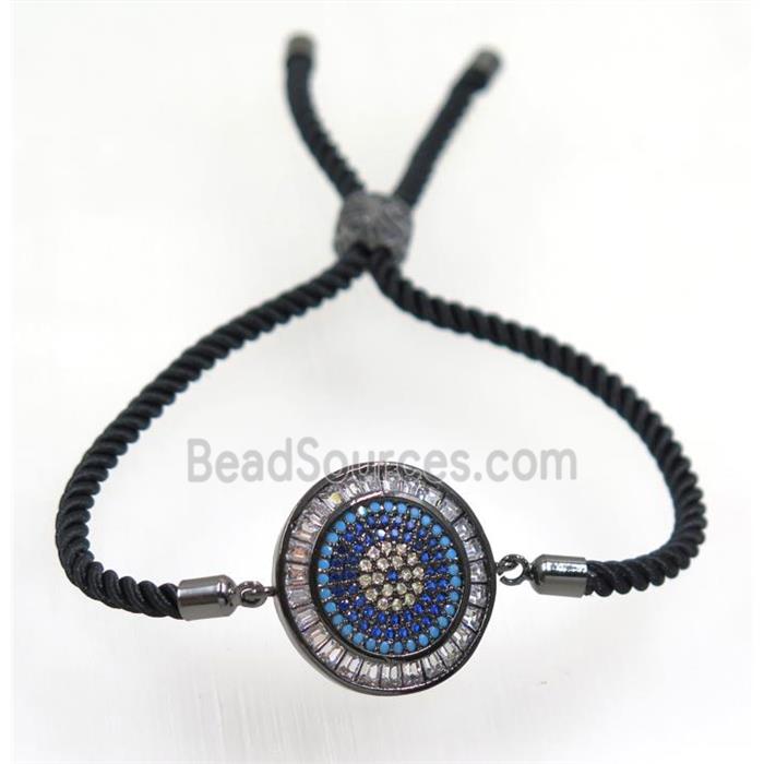 handmade bracelet with nylon wire, zircon bead