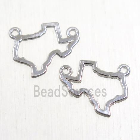 copper pendant, platinum plated