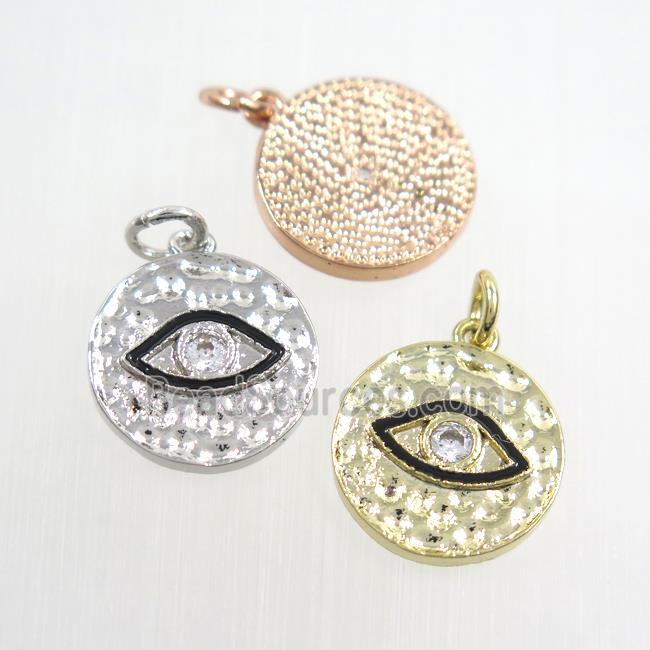 copper eye pendants paved zircon, mix color