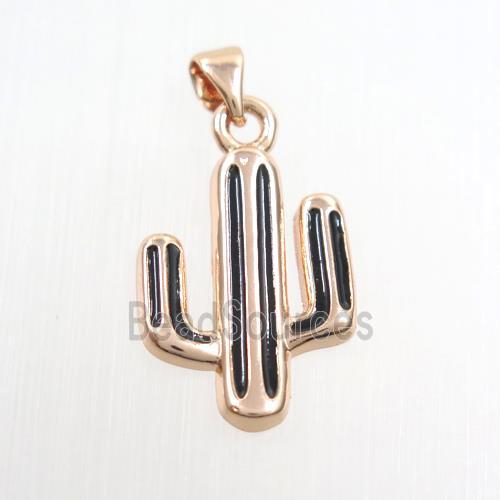 copper cactus pendants, rose gold