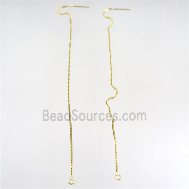 copper earring wire, gold plated