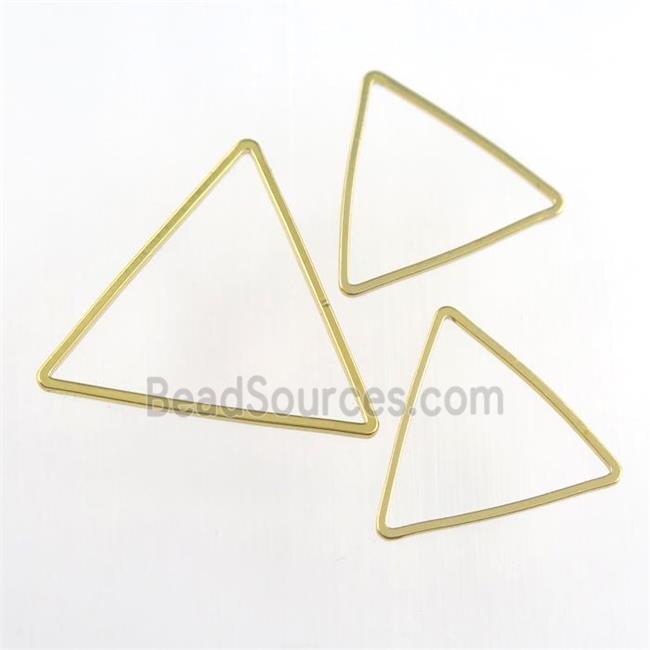 copper triangle jumpring, gold plated