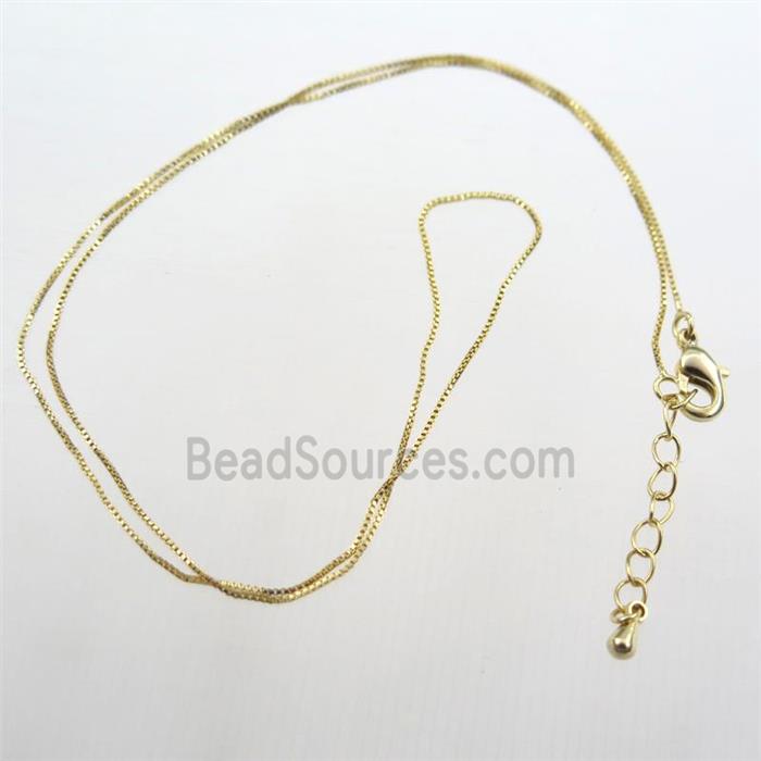 copper necklace chain, gold plated