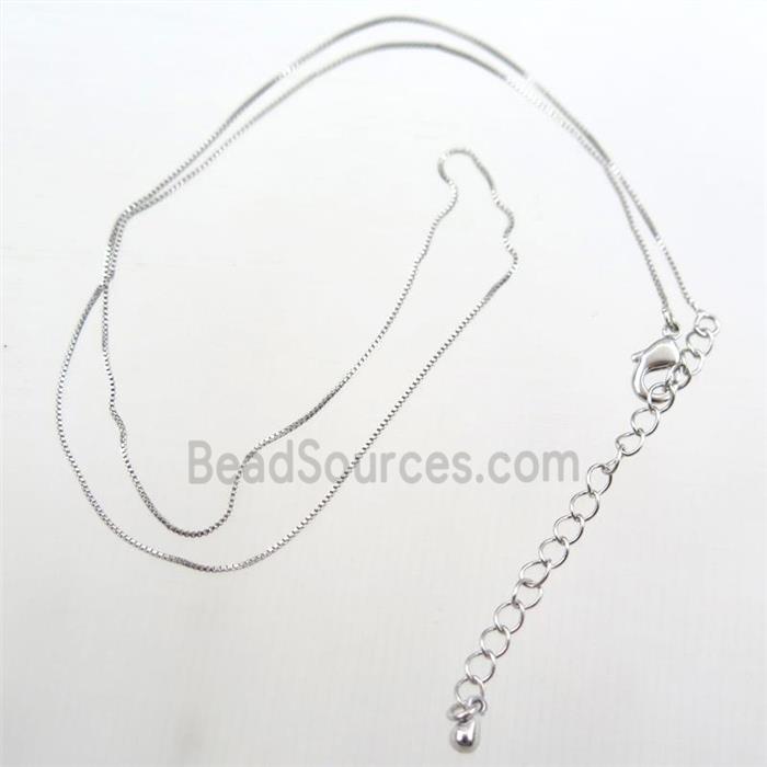copper necklace chain, platinum plated