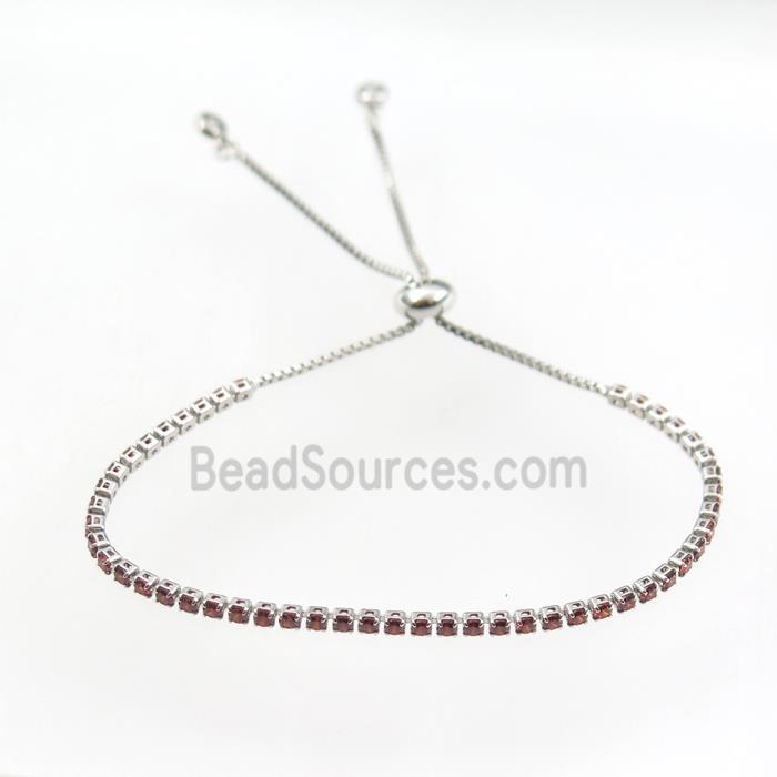 copper bracelet with zircon