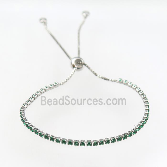 copper bracelet with zircon