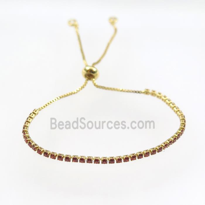 copper bracelet with zircon